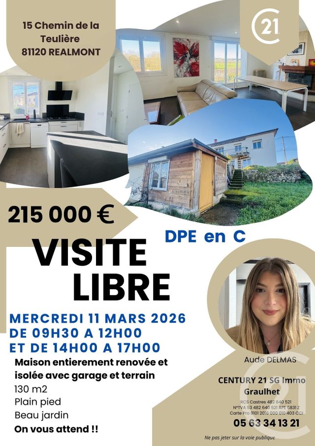 Maison à vendre REALMONT